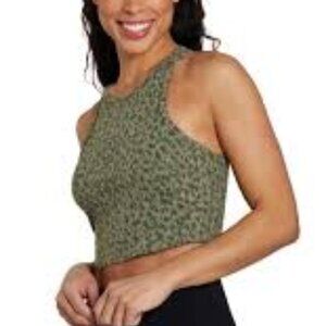 Green Animal Print Bra Top